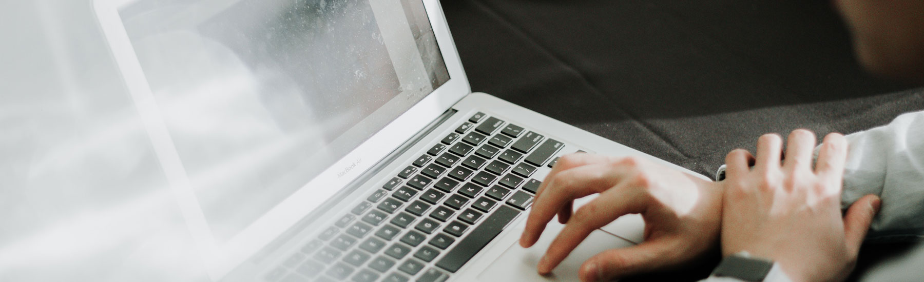 a person using a laptop