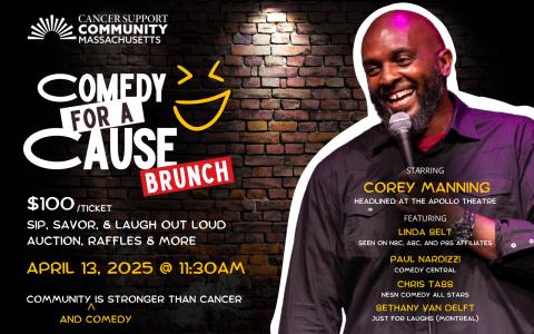 Comedy for a cause promotional flyer