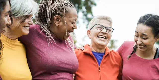 A group of smiling women